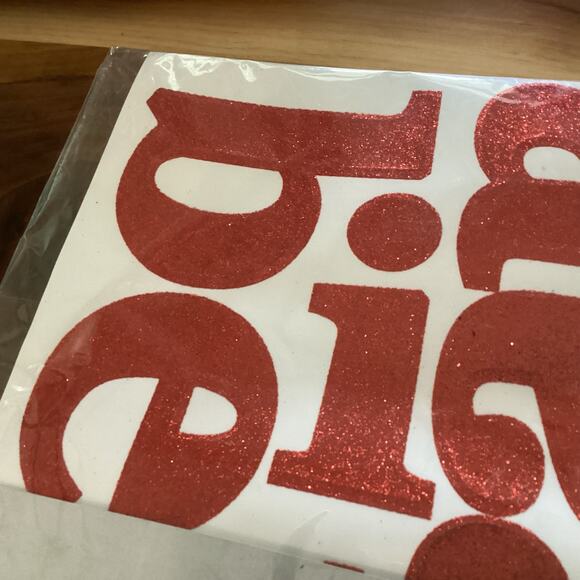 Darice XL Paper Font Letter Stickers: Red Glitter, 60 pc - Picture 4 of 6